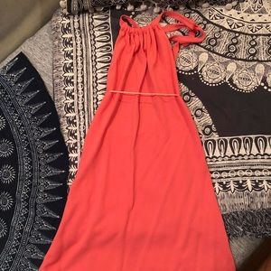 Orange Halter Dress